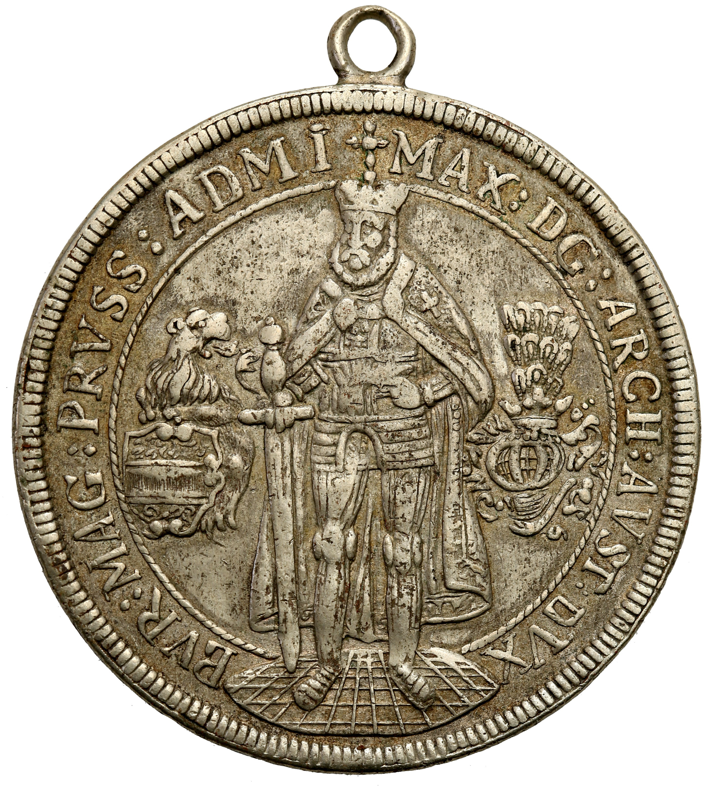 Austria, Zakon Krzyżacki w Mergentheim. Maksymilian I (1585-1590-1618). Medal na wzór talara 1603